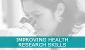 improving health research skills information header