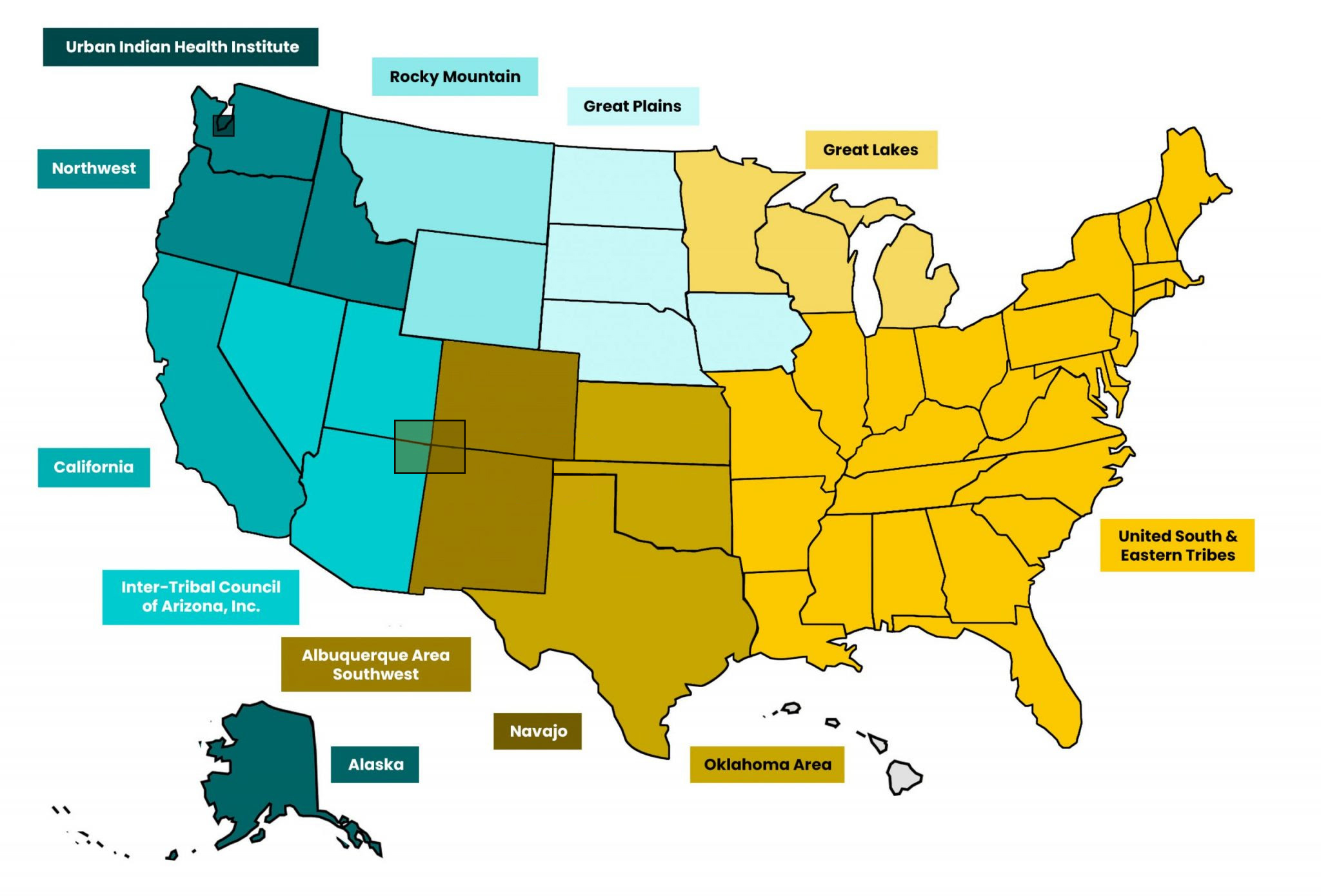 Tribal Epidemiology Centers Map